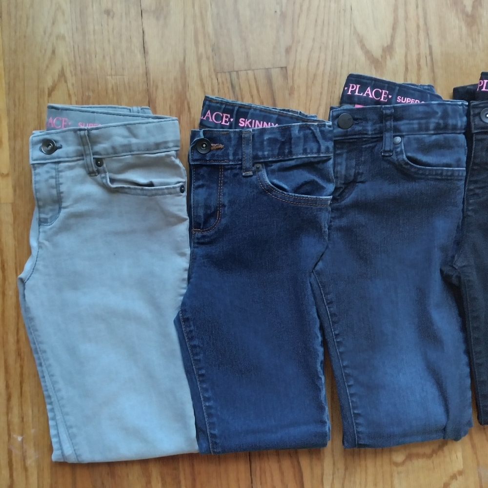 #305-9 Girls Children's Place Jean Bundle Super Skinny - Picture 3 of 16